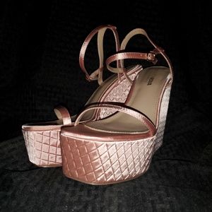 Fashion Nova baby pink wedges